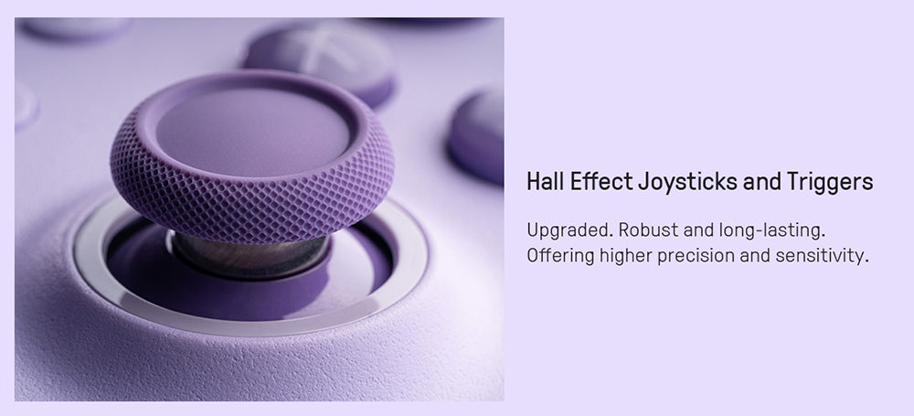 Bezdrátový herní ovladač 8BitDo Ultimate 2C pro Windows PC a Android, frekvence dotazování 1000 Hz, joysticky s Hallovým efektem a Hallovými spouštěči - růžový