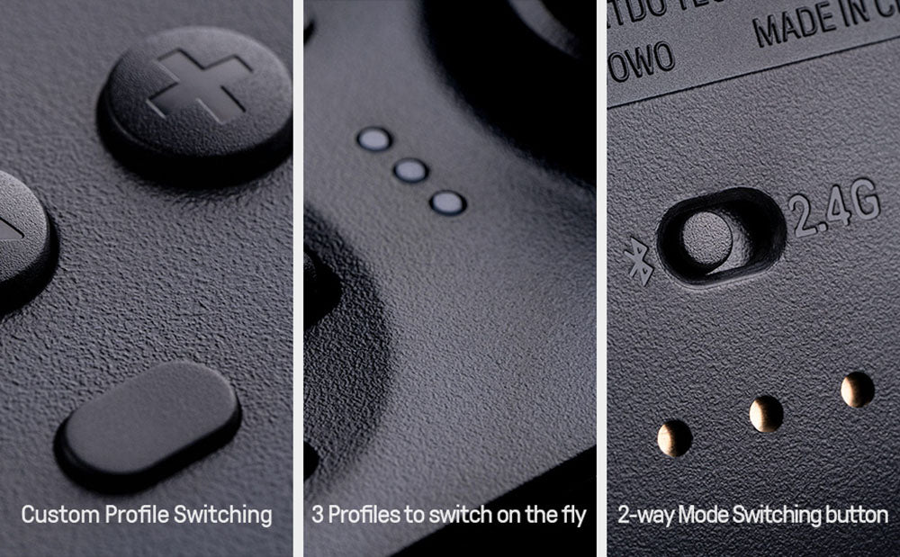 Herní ovladač 8Bitdo Ultimate s nabíjecí stanicí, joystickem s Hallovým senzorem, kompatibilním se Switch, Windows a Steam Deck - bílý