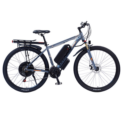AKEZ 29&#39;&#39; Electric Bike, 1000W Motor, 48V 13AH Battery, 29*2.15-inch Tires, 45km/h Max Speed, 50km Range, Dual Mechanical Disc Brakes, Front Suspension Fork, Shimano 21-speed, LCD Display - Blue