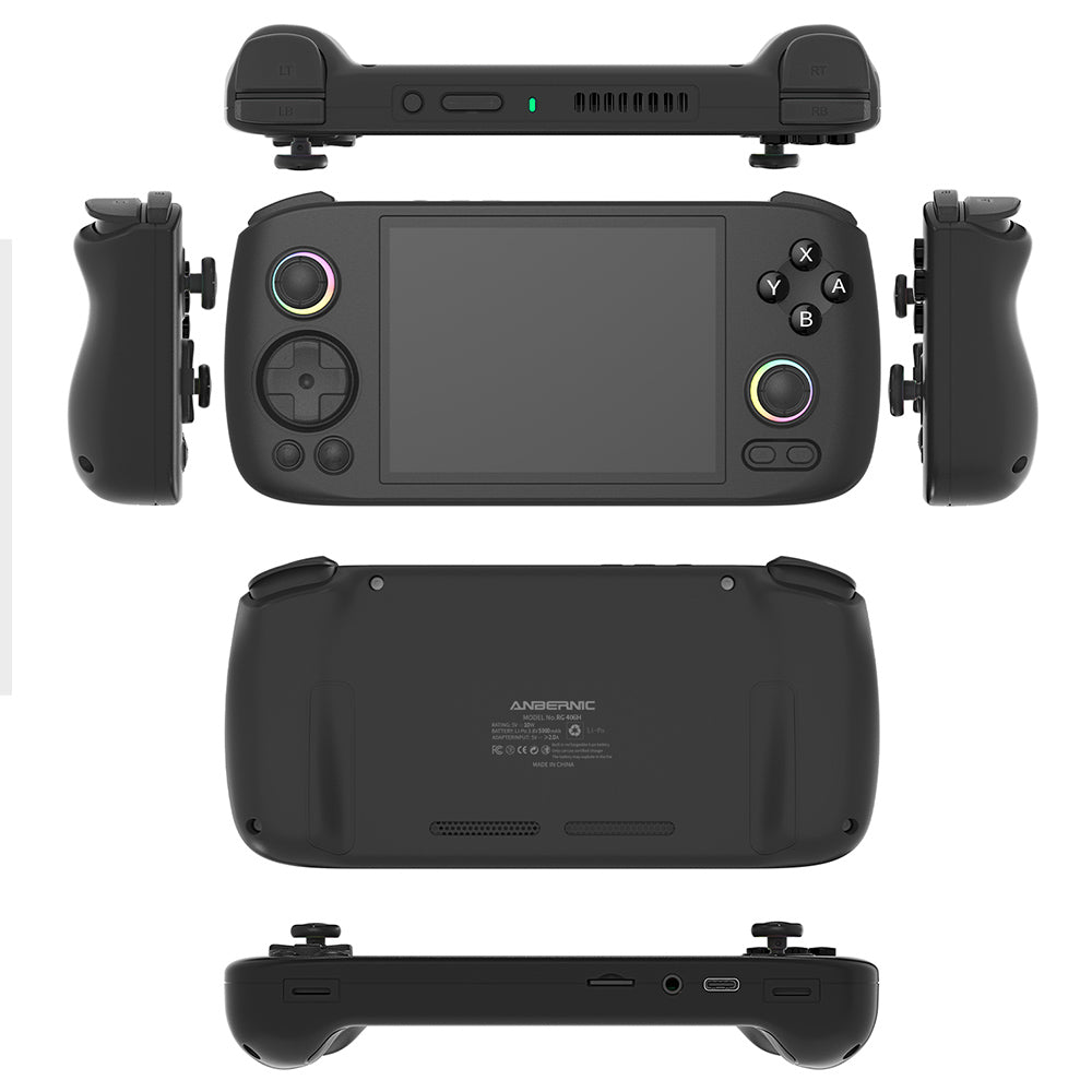 ANBERNIC RG 406H Game Console, Android 13, 4-inch 960*720 IPS Screen, Unisoc T820 Processor 8 Cores, 8GB LPDDR4X RAM 128GB UFS2.2 Storage, 3D Hall Joystick, Hall Trigger, 7 Hours Autonomy - Black