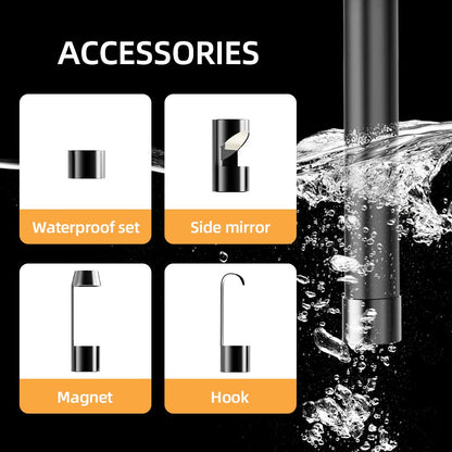 ANESOK 113B Endoscope, 4.3 inch IPS Screen, Single Lens, 1080P Resolution, 6 Adjustable LED Lights, 3 Hours Working Time, IP67 Waterproof, 1m Cable - Orange