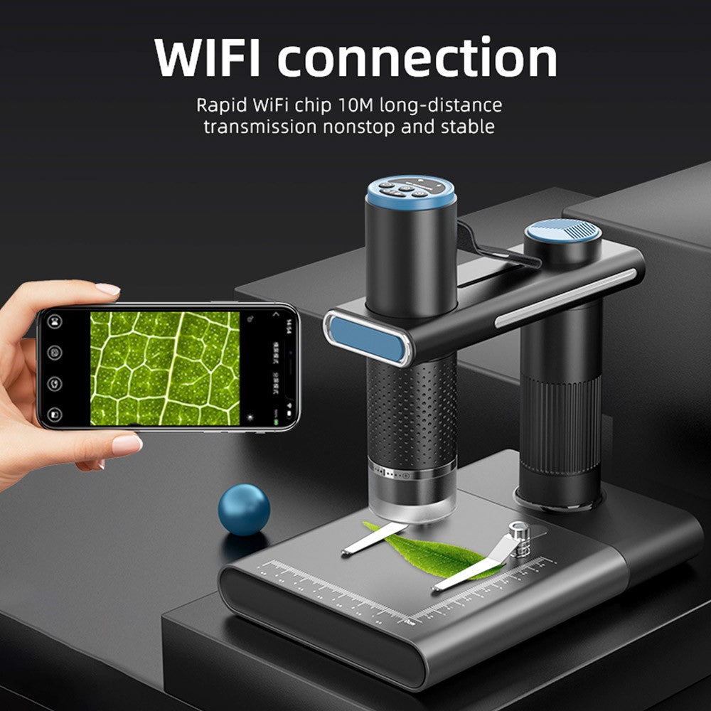 ANESOK 320 WiFi Portable Digital Microscope, 1000x Magnification, 2 Megapixels, 2-60mm Focusing, 2 Hours Working Time, 8 LEDs
