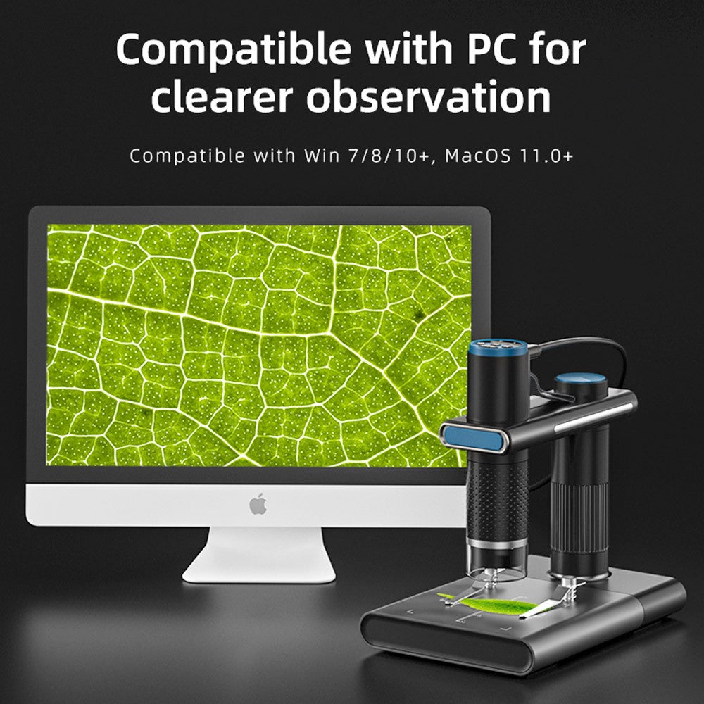 ANESOK 320 WiFi Portable Digital Microscope, 1000x Magnification, 2 Megapixels, 2-60mm Focusing, 2 Hours Working Time, 8 LEDs