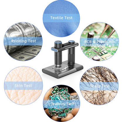 ANESOK 320 WiFi Portable Digital Microscope, 1000x Magnification, 2 Megapixels, 2-60mm Focusing, 2 Hours Working Time, 8 LEDs