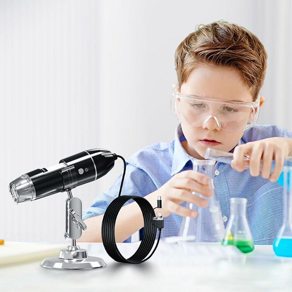 ANESOK 321 3 In 1 Microscope, 300000 Pixels, 1000X Magnification, 480P Resolution, 8 LEDs, with Universal Bracket