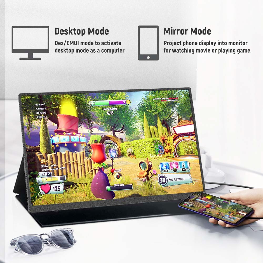 AOSIMAN L140FPC 14&#39;&#39; Ultra Slim Portable Monitor 1920x1200, 16:10 Ratio Resolution Double Blind Plug for Laptop, PC, Phone