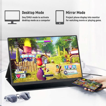 AOSIMAN L140FPC 14&#39;&#39; Ultra Slim Portable Monitor 1920x1200, 16:10 Ratio Resolution Double Blind Plug for Laptop, PC, Phone