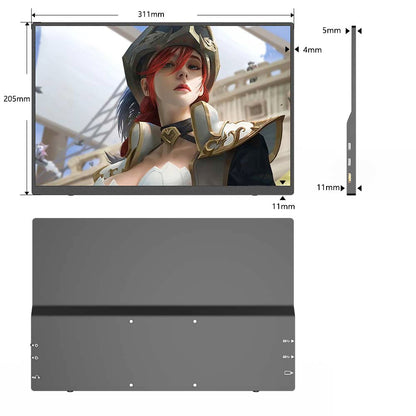 AOSIMAN L140FPC 14&#39;&#39; Ultra Slim Portable Monitor 1920x1200, 16:10 Ratio Resolution Double Blind Plug for Laptop, PC, Phone