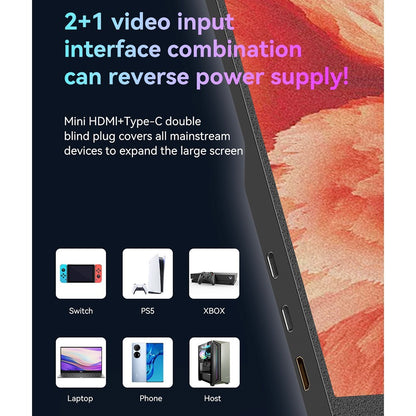 AOSIMAN L140FPC 14&#39;&#39; Ultra Slim Portable Monitor 1920x1200, 16:10 Ratio Resolution Double Blind Plug for Laptop, PC, Phone