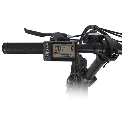 AVAKA BZ20 PLUS Electric Bike Foldable 20*3.0 Inch Fat Tires 500W Brushless Motor 25Km/h Max Speed 48V 18.2Ah Battery 100Km Range 120KG Max Load Dual Disc Brake Shimano 7-Speed Gear IP54 Waterproof  LCD Display One-piece Wheel - Black