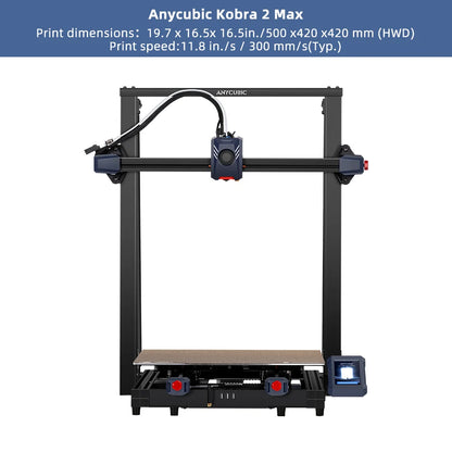 ANYCUBIC KOBRA 2 Max velkoformátová FDM 3D velikost sestavení tiskárny 500*420*420mm s 500mm/s Maximální rychlost tisku Automatické vyrovnávání