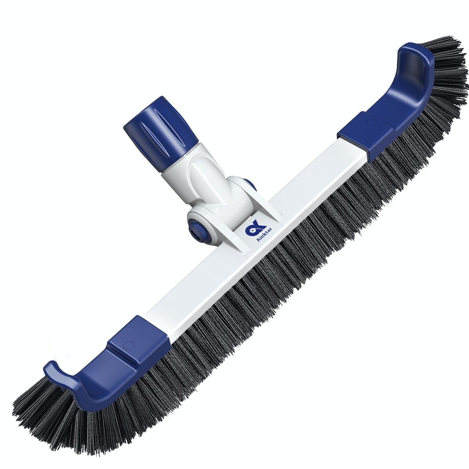Ainkter PB26 19-inch 2 in 1 Pool Brush Head, Adjustable 180&#176;, for Inground/Above Ground Pool Cleaning Walls, Waterline Tiles &amp; Floors