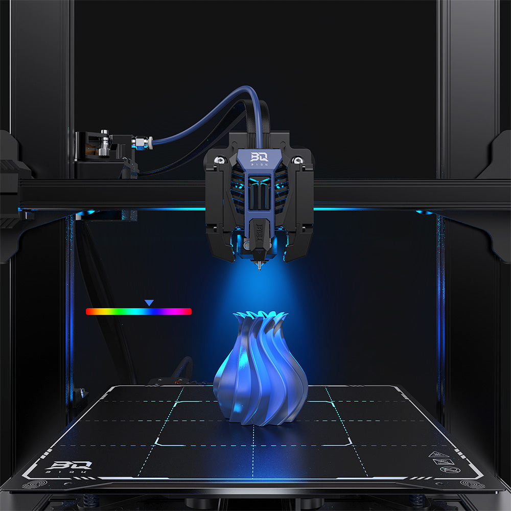 BIQU Hurakan 3D Printer, Klipper Firmware, Auto Leveling, Built-in Microprobe, Max 180mm/s Printing Speed, Partitioned Hotbed, Silent Printing, Filament Runout Sensor, WiFi Remote Control, 220x220x270mm