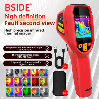 BSIDE HX1 Infrared Thermal Imager, 240*240P, 2.4 Inch LCD Screen, IP54 Protection