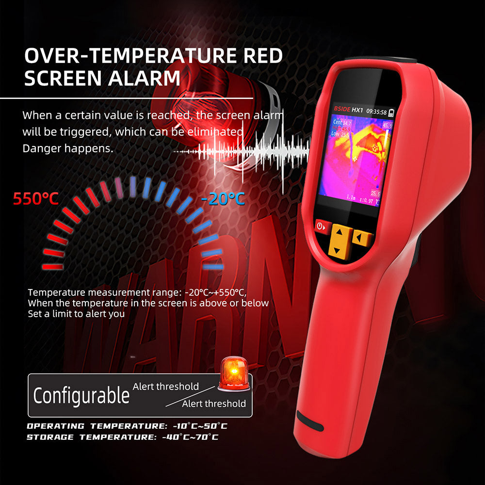 BSIDE HX1 Infrared Thermal Imager, 240*240P, 2.4 Inch LCD Screen, IP54 Protection