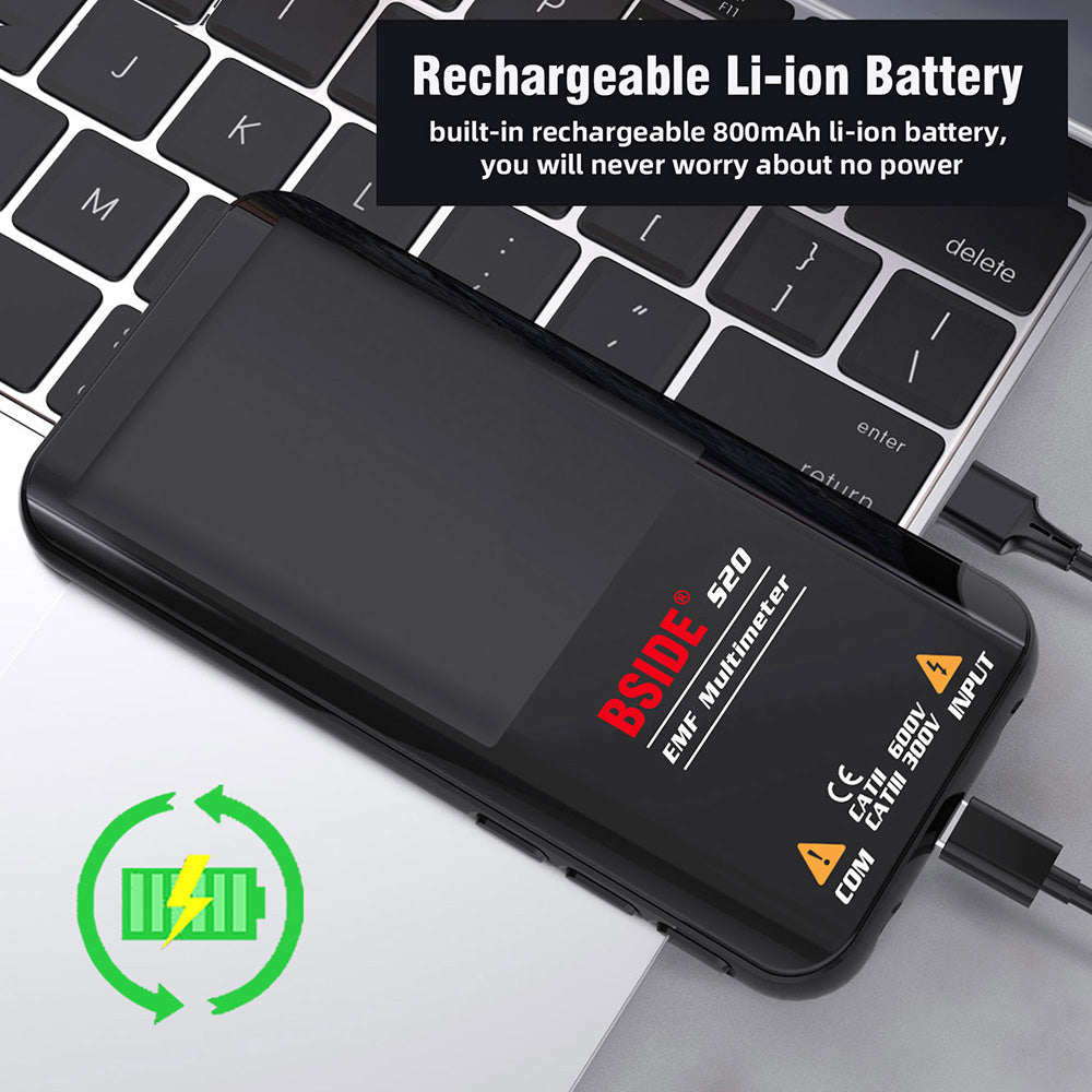 BSIDE S20 Electromagnetic Radiation Detector, Intelligent Multimeter, Color Screen, 9999 Counts, Auto Range, High precision Meter Radiation Monitor