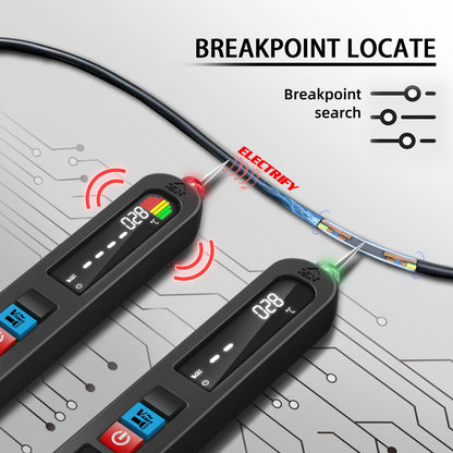 BSIDE S4X 12V-300V Voltage Tester Pen, EBTN Display, Non-Contact Detection, Leakage Live Wire Breakpoint Finder, 400mAh Lithium Battery - Black