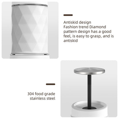 BioloMix HS8439 Portable Coffee Maker, 13-18Bar Pressure Hand Press Capsule Ground Coffee Brewer, 80ml Water Container, for Travel and Picnic - Black