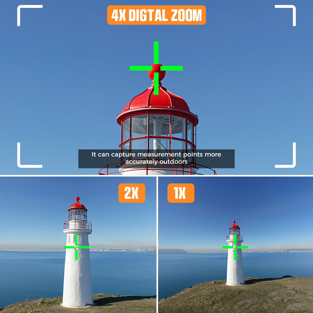 CIGMAN CD-120G Laser Measurement Tool with 4X Camera, P2P Technology, IP68, 2.4inch IPS Display