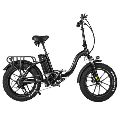 CMACEWHEEL Y20 Folding Electric Bike, 250W Motor, 48V 18Ah Battery, 20 x 4.0&#39;&#39; CST Fat Tires, 25km/h Max Speed, 70-90km Range, Front &amp; Rear Disc Brake, IP65 Waterproof - Black