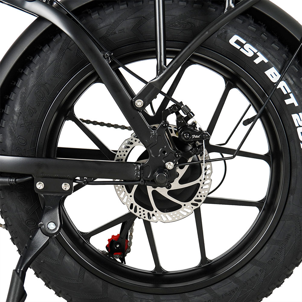 CMACEWHEEL Y20 Folding Electric Bike, 250W Motor, 48V 18Ah Battery, 20 x 4.0&#39;&#39; CST Fat Tires, 25km/h Max Speed, 70-90km Range, Front &amp; Rear Disc Brake, IP65 Waterproof - Black