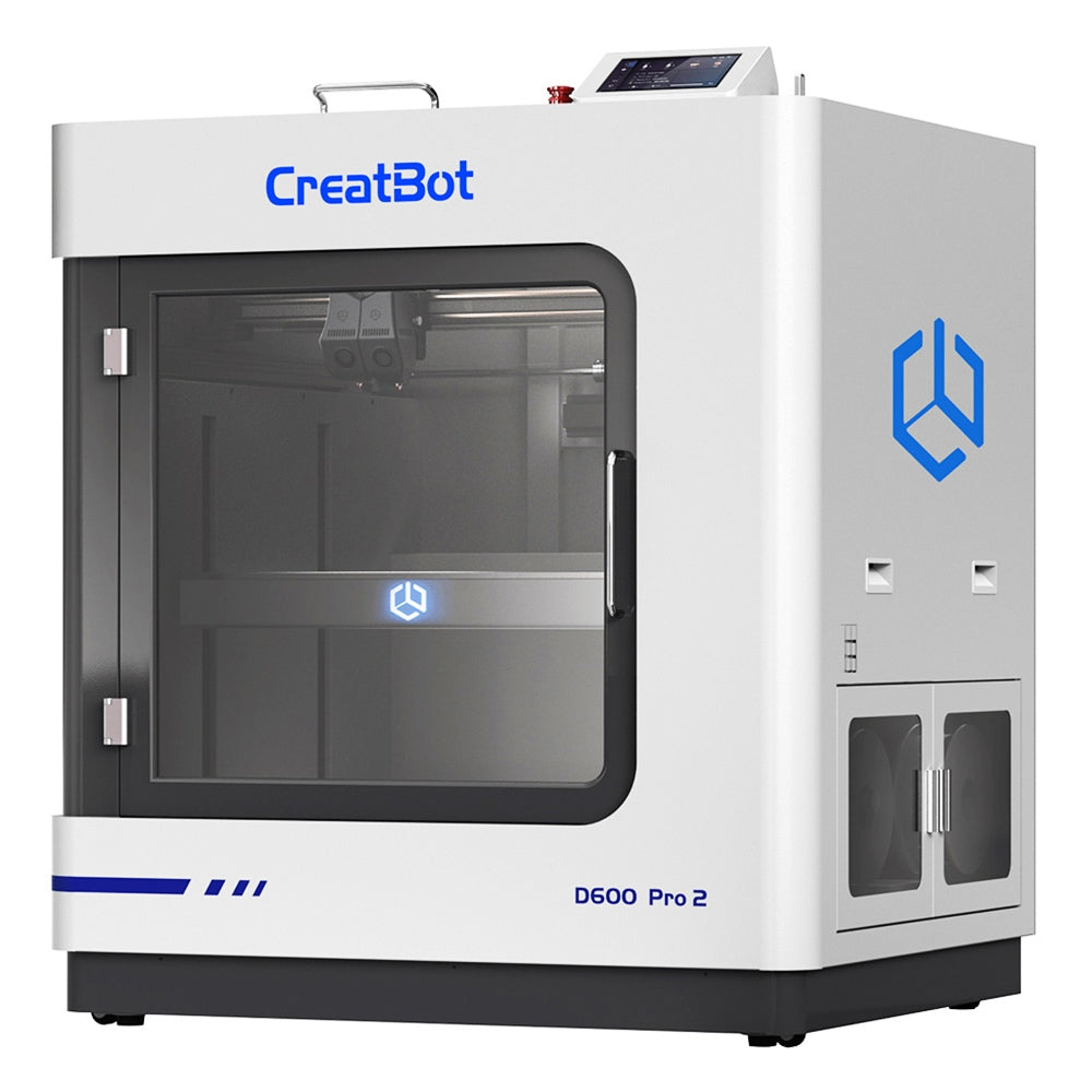 CreatBot D600 Pro 2 3D Printer, Auto-Leveling, Camera Control, Auto-Rising Dual Extruders, 150mm/s Max Printing Speed, Removable Magnetic Platform, Air Filter, Single Extrusion Volume 600x600x600mm, Dual Extrusion Volume 540x600x600mm