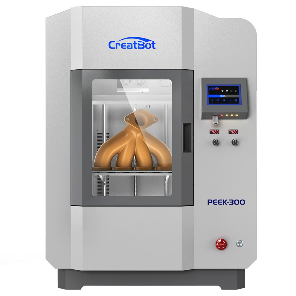 CreatBot PEEK-300 3D Printer, Auto-Leveling, Auto-Rising Dual Extruders, 10-120mm/s Print Speed, Direct Annealing System, Air Pump/Water Cooling, Single Extrusion Volume 300x300x400mm, Dual Extrusion Volume 240x300x400mm