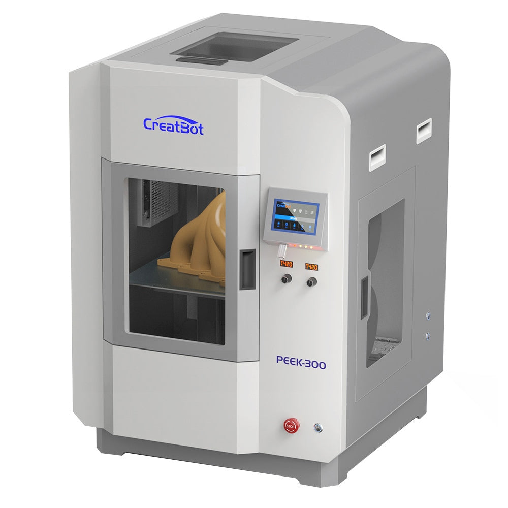 CreatBot PEEK-300 3D Printer, Auto-Leveling, Auto-Rising Dual Extruders, 10-120mm/s Print Speed, Direct Annealing System, Air Pump/Water Cooling, Single Extrusion Volume 300x300x400mm, Dual Extrusion Volume 240x300x400mm