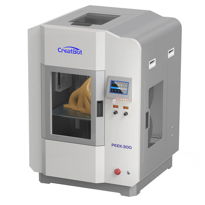 CreatBot PEEK-300 3D Printer, Auto-Leveling, Auto-Rising Dual Extruders, 10-120mm/s Print Speed, Direct Annealing System, Air Pump/Water Cooling, Single Extrusion Volume 300x300x400mm, Dual Extrusion Volume 240x300x400mm
