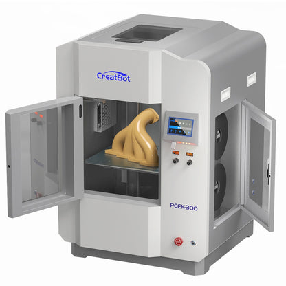 CreatBot PEEK-300 3D Printer, Auto-Leveling, Auto-Rising Dual Extruders, 10-120mm/s Print Speed, Direct Annealing System, Air Pump/Water Cooling, Single Extrusion Volume 300x300x400mm, Dual Extrusion Volume 240x300x400mm