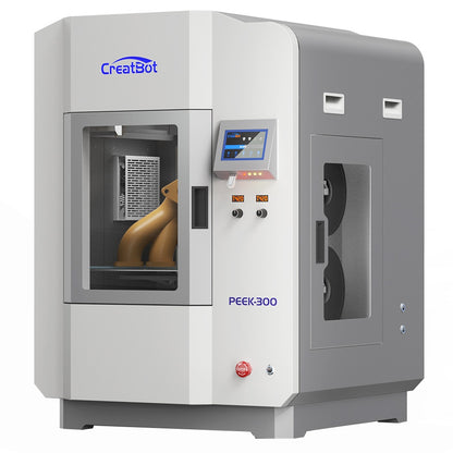 CreatBot PEEK-300 3D Printer, Auto-Leveling, Auto-Rising Dual Extruders, 10-120mm/s Print Speed, Direct Annealing System, Air Pump/Water Cooling, Single Extrusion Volume 300x300x400mm, Dual Extrusion Volume 240x300x400mm