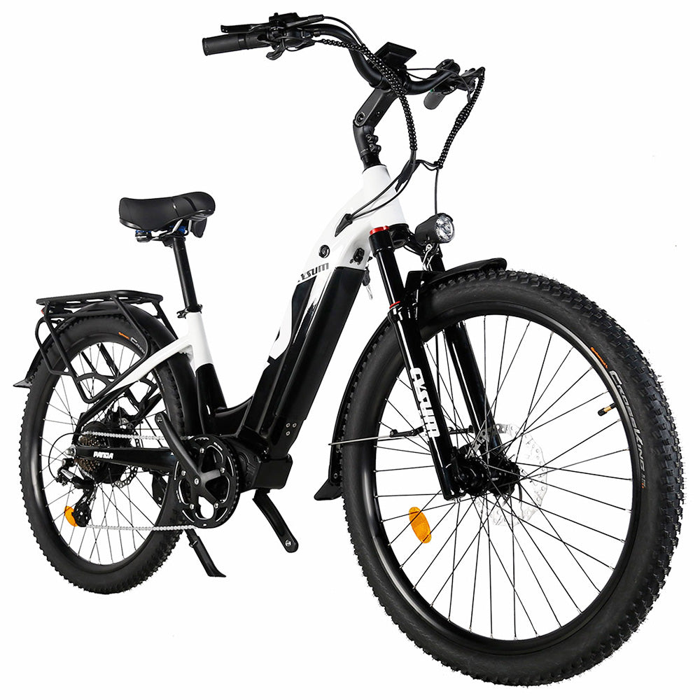 Cysum Panda Electric Bike, 500W Motor, 48V 14AH Battery, 27.5*2.2-inch Tire, 40km/h Max Speed, 100km Range, Hydraulic Disc Brake, Suspension Fork, SHIMANO 7-speed, LCD Display