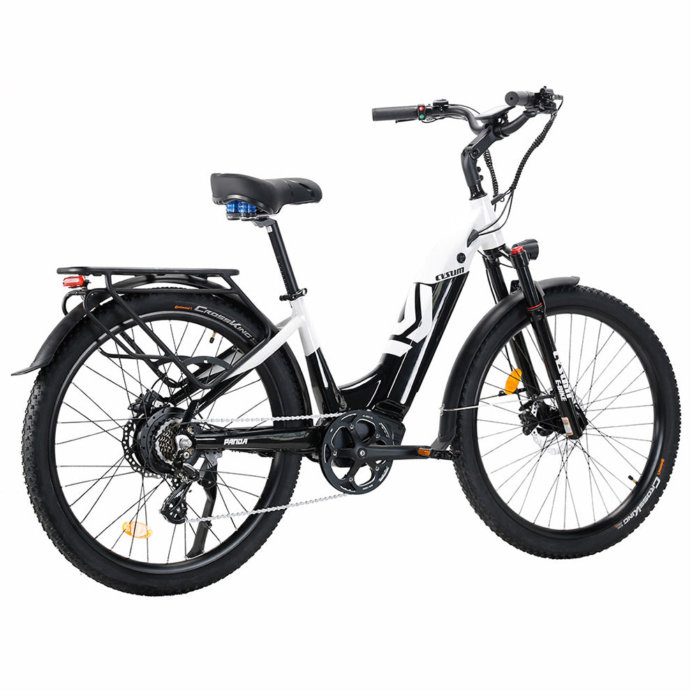 Cysum Panda Electric Bike, 500W Motor, 48V 14AH Battery, 27.5*2.2-inch Tire, 40km/h Max Speed, 100km Range, Hydraulic Disc Brake, Suspension Fork, SHIMANO 7-speed, LCD Display