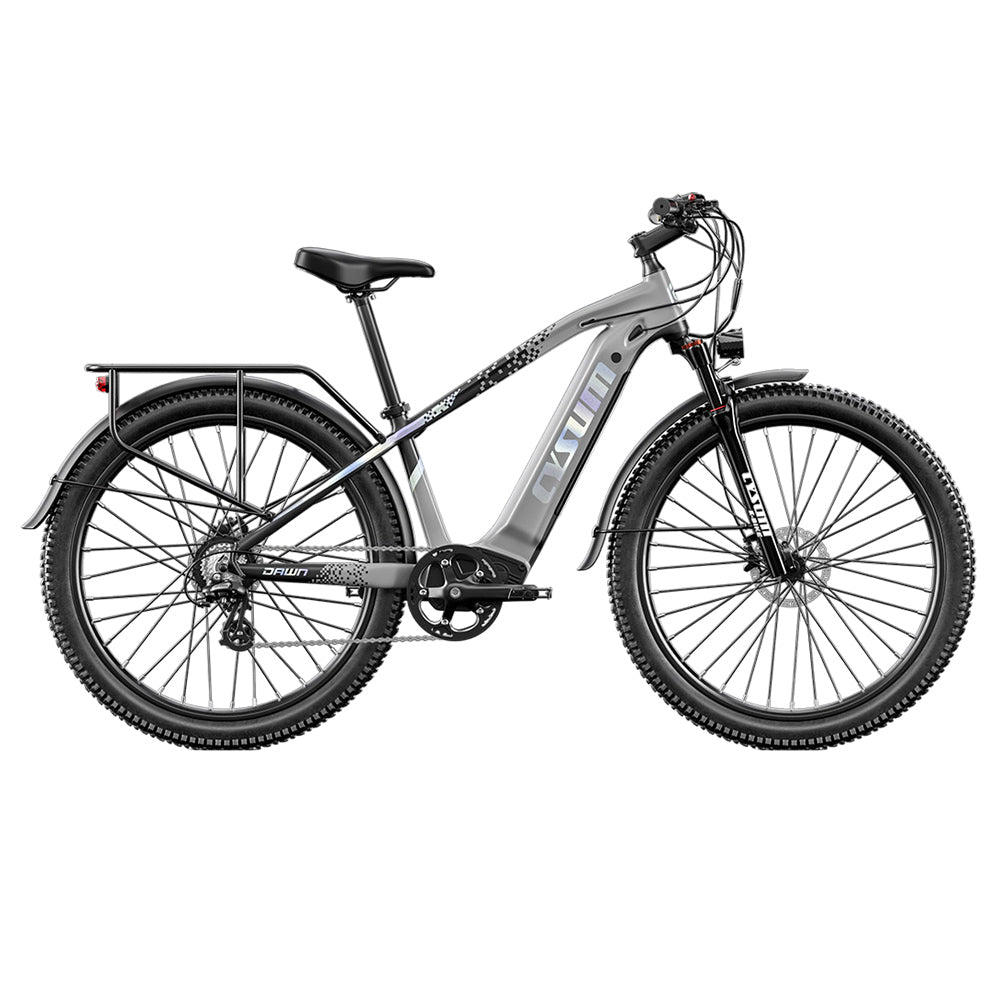 Cysum Speedy Electric Bike, 500W Motor, 48V 14AH Battery, 27.5*2.2-inch Tire, 40km/h Max Speed, 100km Range, Hydraulic Disc Brake, Suspension Fork, SHIMANO 7-speed, LCD Display