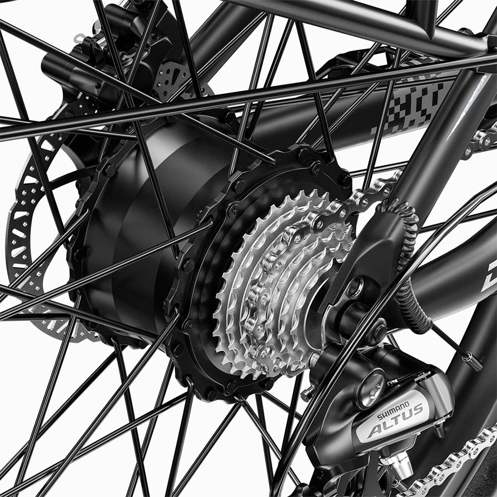 Cysum Speedy Electric Bike, 500W Motor, 48V 14AH Battery, 27.5*2.2-inch Tire, 40km/h Max Speed, 100km Range, Hydraulic Disc Brake, Suspension Fork, SHIMANO 7-speed, LCD Display