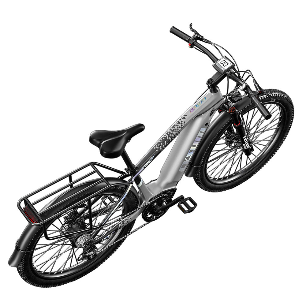 Cysum Speedy Electric Bike, 500W Motor, 48V 14AH Battery, 27.5*2.2-inch Tire, 40km/h Max Speed, 100km Range, Hydraulic Disc Brake, Suspension Fork, SHIMANO 7-speed, LCD Display