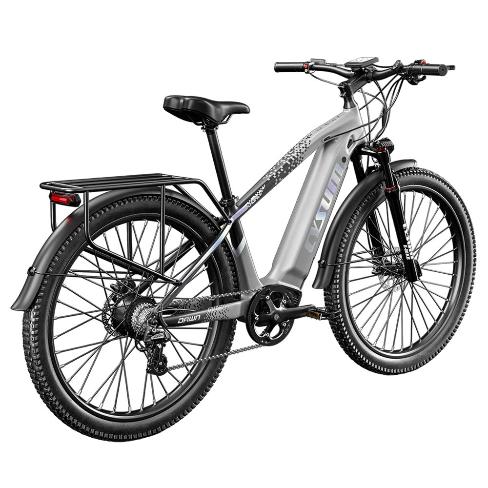 Cysum Speedy Electric Bike, 500W Motor, 48V 14AH Battery, 27.5*2.2-inch Tire, 40km/h Max Speed, 100km Range, Hydraulic Disc Brake, Suspension Fork, SHIMANO 7-speed, LCD Display