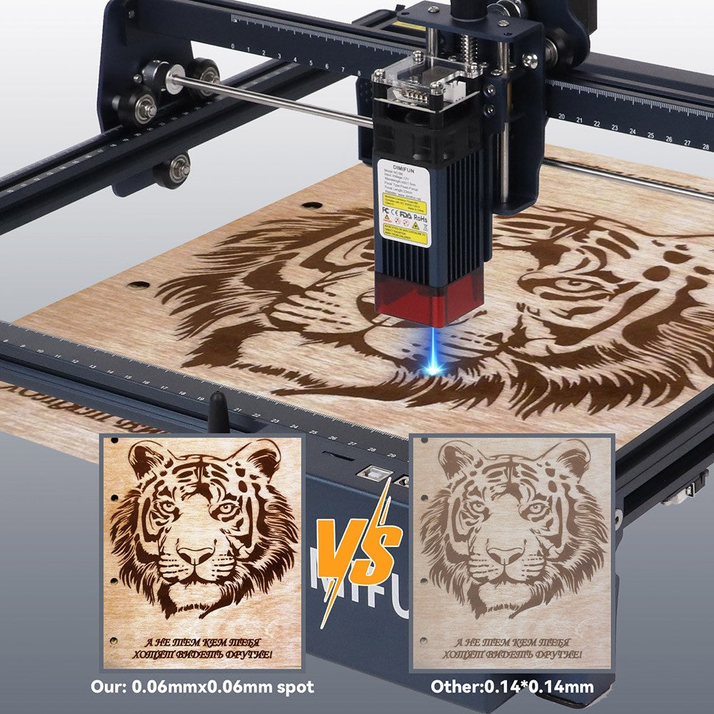 DIMIFUN DM6 B6 6W Laser Engraving Machine, Eye Protection, 0.01mm Accuracy, 0.06mm Spot, 12000mm/min Speed, 330*330mm