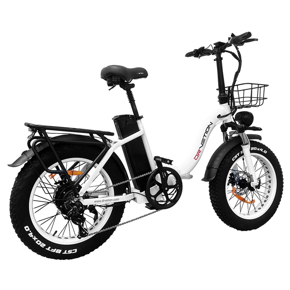 DRVETION CT20 Folding Electric Bike, 20*4.0 inch Fat Tire 750W Motor 48V 20Ah Samsung Battery 45km/h Max Speed Disc Brake SHIMANO 7 Gears