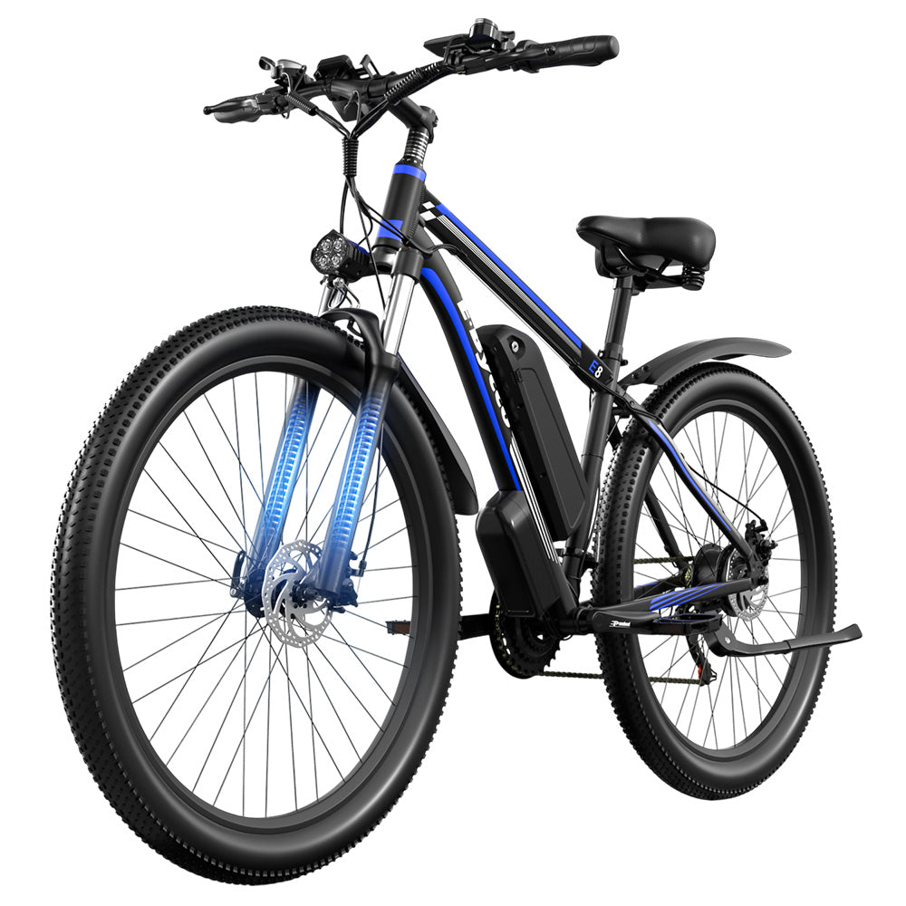 E&#183;Bycco E8 Electric Bike, 750W Motor, 48V 17.5Ah Battery, 29-inch Tire, 55km/h Max Speed, 105km Range, Mechanical Disc Brake, Front Suspension Fork, Shimano 21-speed, LCD Display