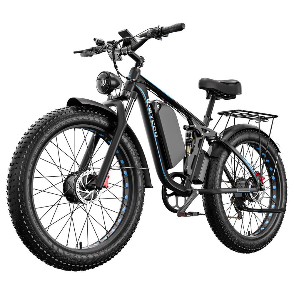 E&#183;Bycco EB7Pro Electric Bike, 2*1000W Motor, 52V 23Ah Battery, 20*4.0 inch Fat Tire, 55km/h Max Speed, 130km Max Range, Hydraulic Disc Brakes, Full Suspension System, Shimano 7-Speed