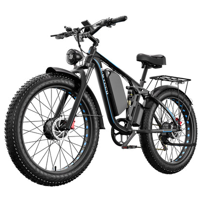 E&#183;Bycco EB7Pro Electric Bike, 2*1000W Motor, 52V 23Ah Battery, 20*4.0 inch Fat Tire, 55km/h Max Speed, 130km Max Range, Hydraulic Disc Brakes, Full Suspension System, Shimano 7-Speed
