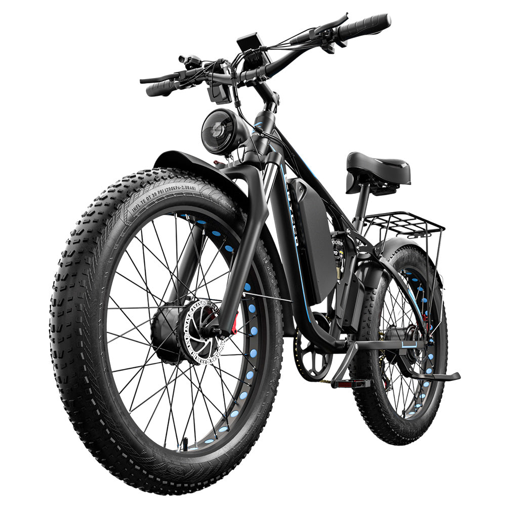 E&#183;Bycco EB7Pro Electric Bike, 2*1000W Motor, 52V 23Ah Battery, 20*4.0 inch Fat Tire, 55km/h Max Speed, 130km Max Range, Hydraulic Disc Brakes, Full Suspension System, Shimano 7-Speed