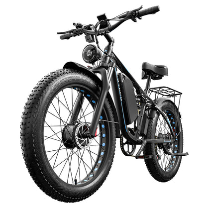 E&#183;Bycco EB7Pro Electric Bike, 2*1000W Motor, 52V 23Ah Battery, 20*4.0 inch Fat Tire, 55km/h Max Speed, 130km Max Range, Hydraulic Disc Brakes, Full Suspension System, Shimano 7-Speed