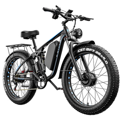 E&#183;Bycco EB7Pro Electric Bike, 2*1000W Motor, 52V 23Ah Battery, 20*4.0 inch Fat Tire, 55km/h Max Speed, 130km Max Range, Hydraulic Disc Brakes, Full Suspension System, Shimano 7-Speed