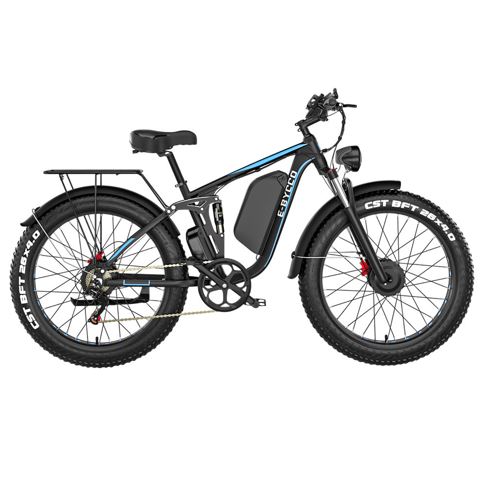 E&#183;Bycco EB7Pro Electric Bike, 2*1000W Motor, 52V 23Ah Battery, 20*4.0 inch Fat Tire, 55km/h Max Speed, 130km Max Range, Hydraulic Disc Brakes, Full Suspension System, Shimano 7-Speed