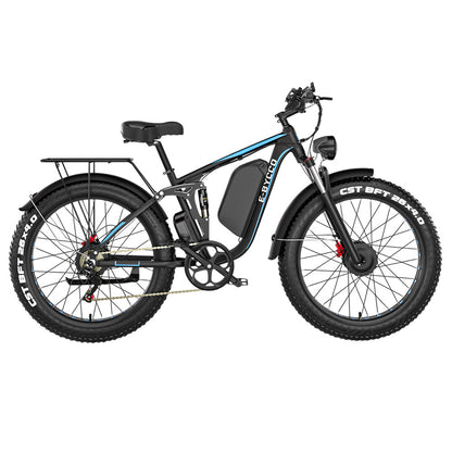 E&#183;Bycco EB7Pro Electric Bike, 2*1000W Motor, 52V 23Ah Battery, 20*4.0 inch Fat Tire, 55km/h Max Speed, 130km Max Range, Hydraulic Disc Brakes, Full Suspension System, Shimano 7-Speed