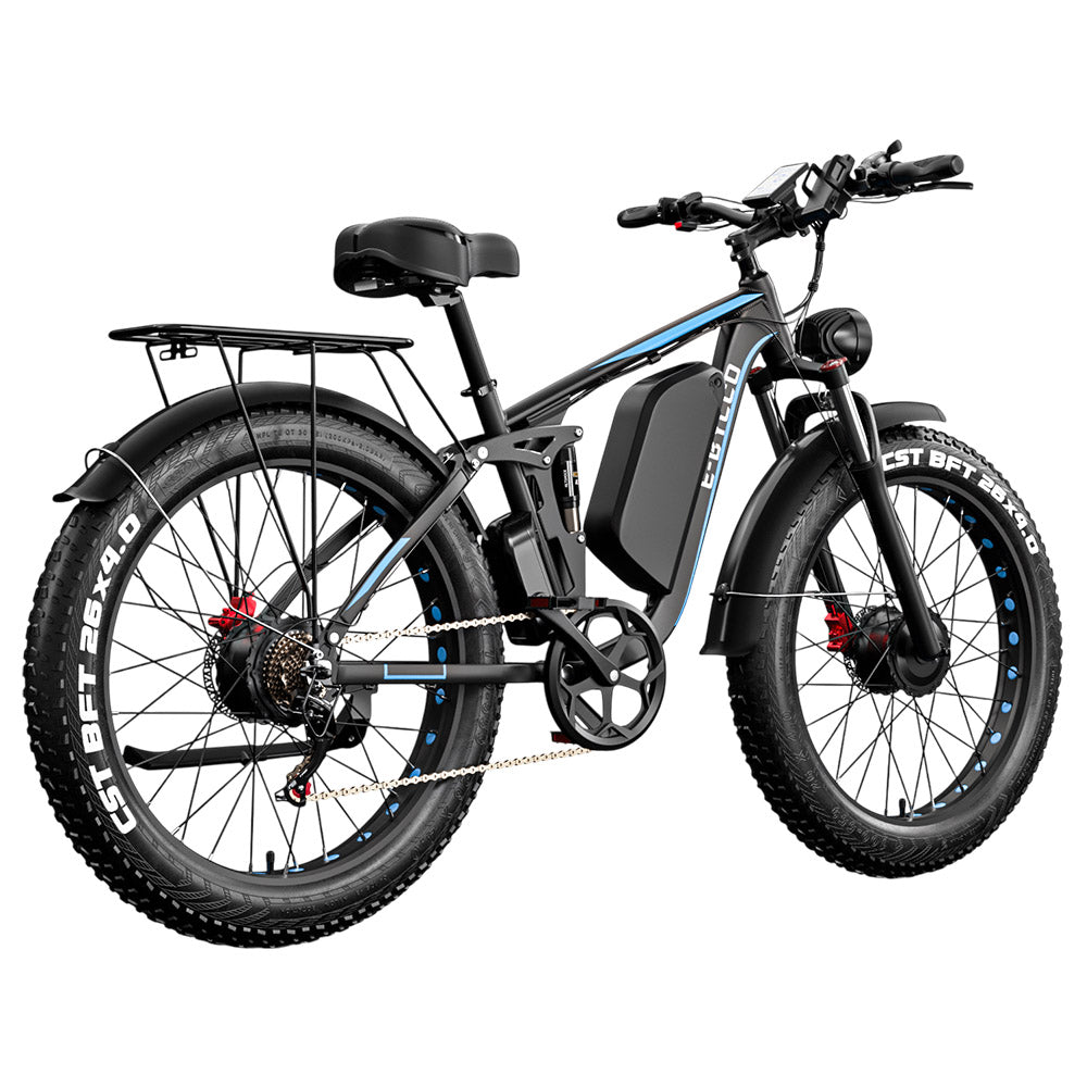 E&#183;Bycco EB7Pro Electric Bike, 2*1000W Motor, 52V 23Ah Battery, 20*4.0 inch Fat Tire, 55km/h Max Speed, 130km Max Range, Hydraulic Disc Brakes, Full Suspension System, Shimano 7-Speed