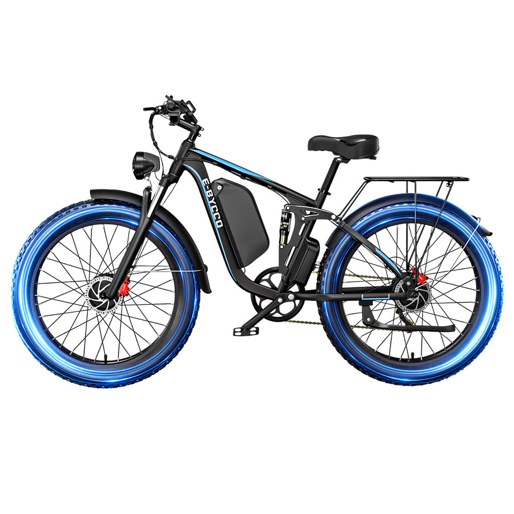 E&#183;Bycco EB7Pro Electric Bike, 2*1000W Motor, 52V 23Ah Battery, 20*4.0 inch Fat Tire, 55km/h Max Speed, 130km Max Range, Hydraulic Disc Brakes, Full Suspension System, Shimano 7-Speed