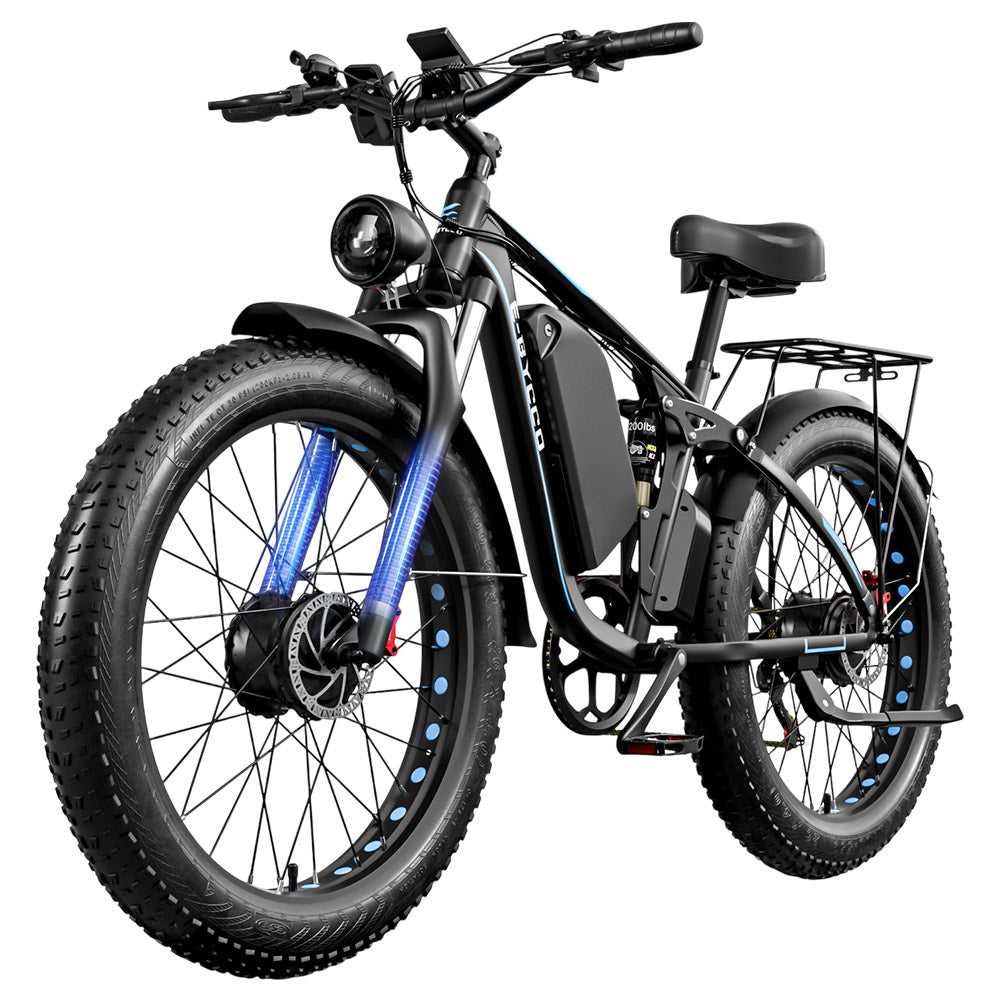 E&#183;Bycco EB7Pro Electric Bike, 2*1000W Motor, 52V 23Ah Battery, 20*4.0 inch Fat Tire, 55km/h Max Speed, 130km Max Range, Hydraulic Disc Brakes, Full Suspension System, Shimano 7-Speed